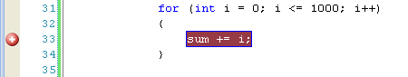 Visual Studio breakpoint condicional