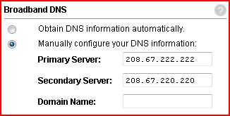 2Wire Router Settings DNS