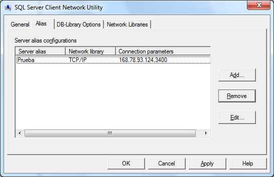 SQL Server Client Network Utility (cliconfg)